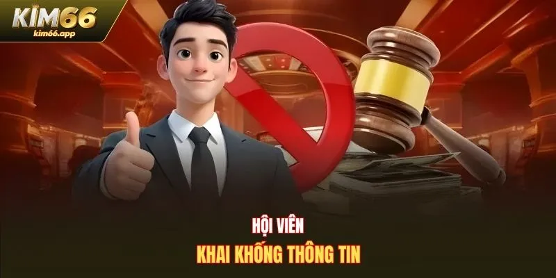 Hội viên khai khống thông tin