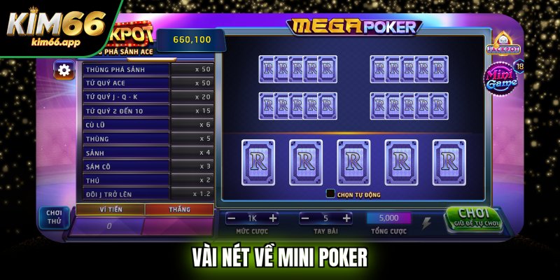 Vài nét về Mini Poker